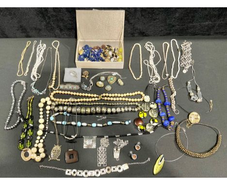 Costume Jewellery - including Coro, Napier, Monet, Liz Claiborne, a marcasite brooch; faux turquoise jewellery; simulated and