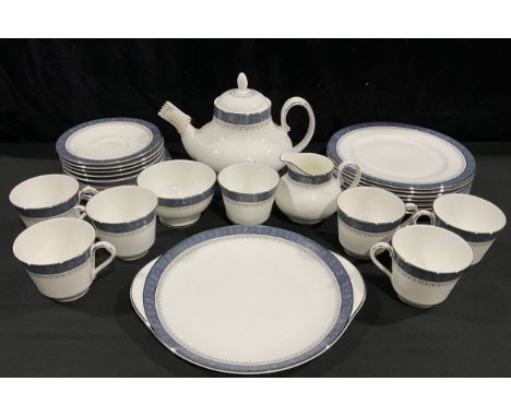 A Royal Doulton Sherbrooke pattern tea set, including teapot, qty 