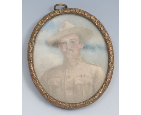 The Scout Movement and the Boer War - Edith Jane Maas RMS (1861 - 1925), a portrait miniature, Lieutenant-General Robert Step