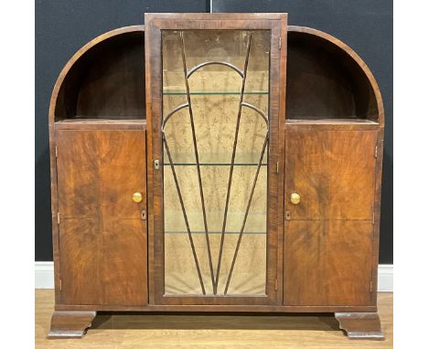 An Art Deco mahogany display cabinet, c.1935 