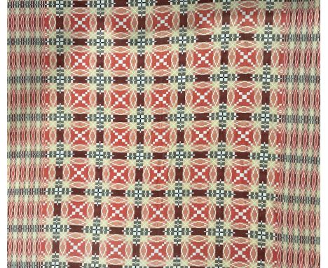 Textiles - a Welsh wool tapestry blanket, double, 200cm x 230cm 