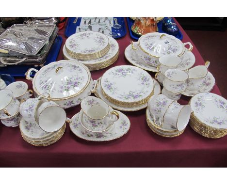 Over Fifty Pieces of Paragon 'Malandi' Tea and Dinnerware, to include two tureens, six dinner plates, twelve side plates, cup