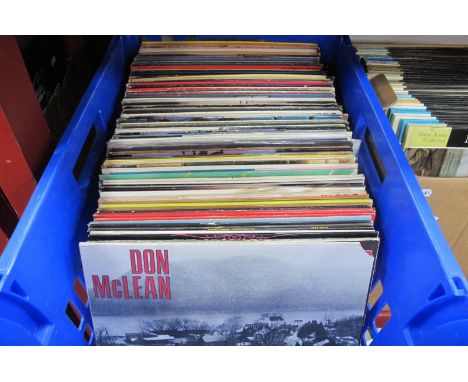 A Box Containing Approximately 100 LPs, some of the artists include Dave Brubeck, Shirley Bassey, Hollies, Tina Turner, Chris