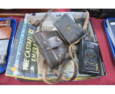 Minox B Sub-Miniature Camera plus Owners Manual, two Kodak cameras, booklets.