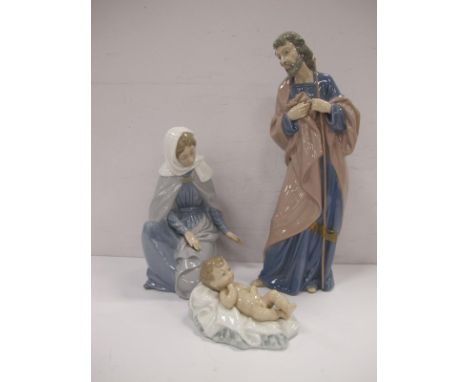 Nao Nativity Figures, Joseph, 30cm high, Mary and Jesus. (3).