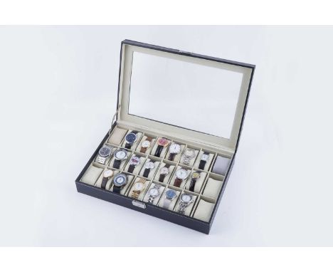 A selection of dress watches, makers to include: Limit, Slazenger, Fortis, Oberon, Citron, HMT, and others. (19)