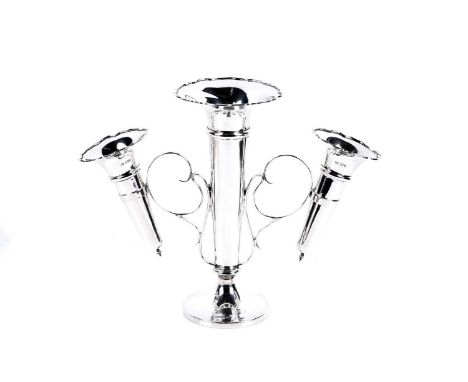 A George V silver epergne, by Walker &amp; Hall, Sheffield 1917, 23cms high, 14.2oz.