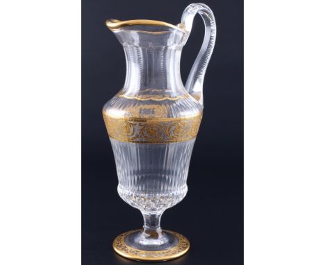 St. Louis Thistle Gold Krug, crystal pitcher,Kristall, Frankreich, Serie Thistle Gold, 1x H 30,5 cm x B 16,5 cm x D 11,5 cm