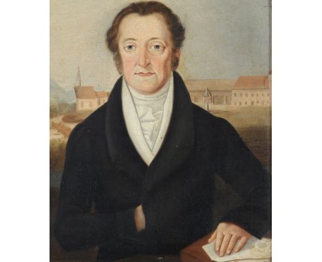 Biedermeier Portrait Herrenbildnis, portrait painting 19th century,Öl/Leinwand, keine erkennbare Signatur, Biedermeier Herren