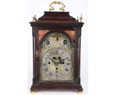 Stockuhr mit Mondphase 18. Jahrhundert, german bracket clock 18th century,Süddeutschland 18. Jahrhundert, H 50 x B 27,5 cm x 