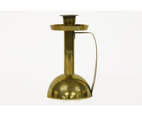 A 'Jugendstil' brass candlestick, by Carl Deffner, Esslingen, 16cm high