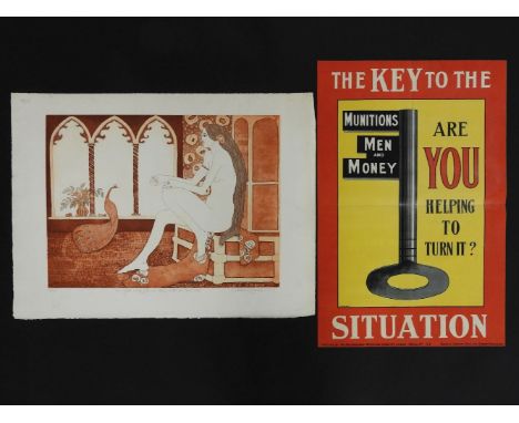 'The Key to the Situation', a World War 1 poster, lithograph, published by the Recruiting Committee, poster no. 116, 74 x 48c