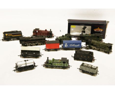 An assortment of model railway locomotives, to include examples by Hornby, Bachmann and Mainline, together with assorted boxe
