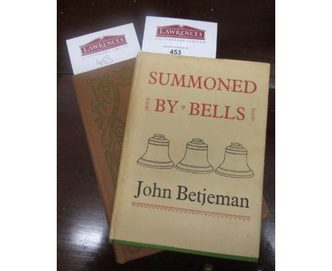 One volume, ' Summoned by Bells ' by John Betjeman, First Edition, 1960, with dust cover and another, ' The Book of the Horse