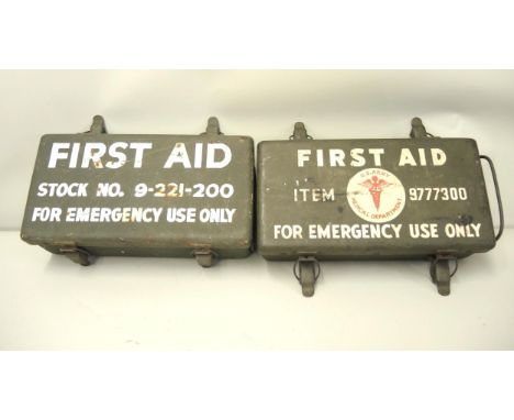 U.S. Army Medical Department first aid kit with some original contents, together with another similar 