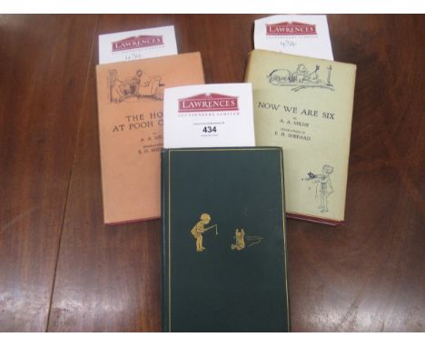 A.A. Milne, ' Winnie the Pooh ', First Edition 1926, together with ' Now We Are Six ', First Edition 1927, with dust jacket a