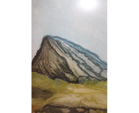 Brenda Hartill, pair of collagraph prints (artists proofs) ' Hillock With Olive Trees ' and ' El Hacho ', both signed and dat