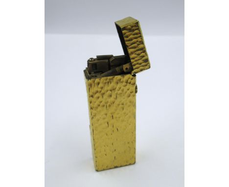 Gold plated Dunhill lighter (lacking box), together with two cased Ronson cigarette lighters 