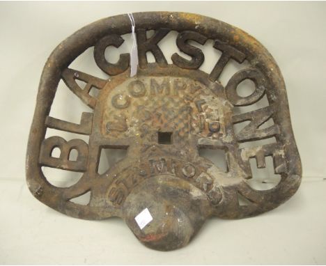 Cast iron tractor seat by Blackstone and Company Limited, Stamford 