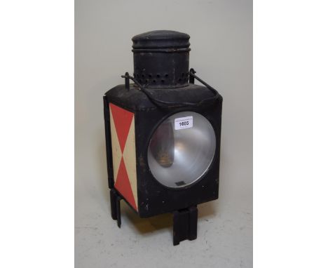 Painted metal railwayman's lantern 