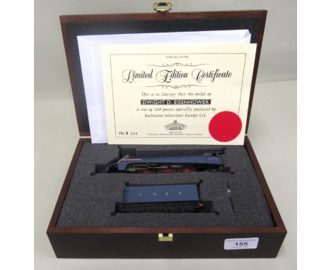 Bachmann Branchline Limited Edition 00 gauge model of ' Dwight D. Eisenhower ' engine and tender, in blue livery with certifi
