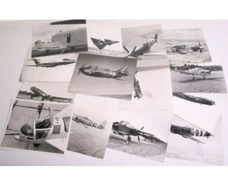 Collection of 100 Black & White Photographs of Military and Civilian Aircraft most show various aircraft from WW2 – 1980’s in