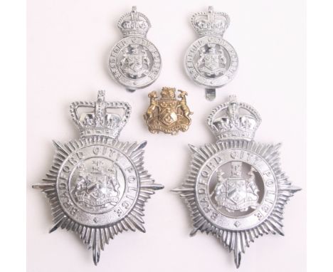 Bradford City Police Badges ,Kings crown chrome star helmet plate, Queens crown chrome star helmet plate, Kings & Queens crow