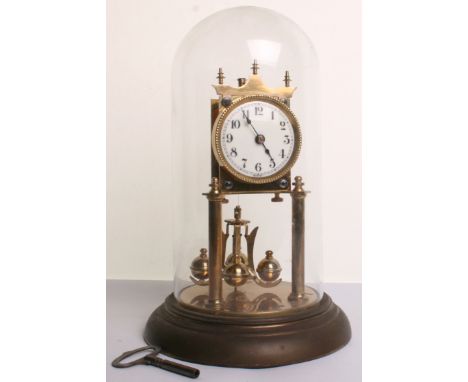 German Made Anniversary Clock with enamel dial and black numerals. Printed to the lower section of the clock dial is Germany.