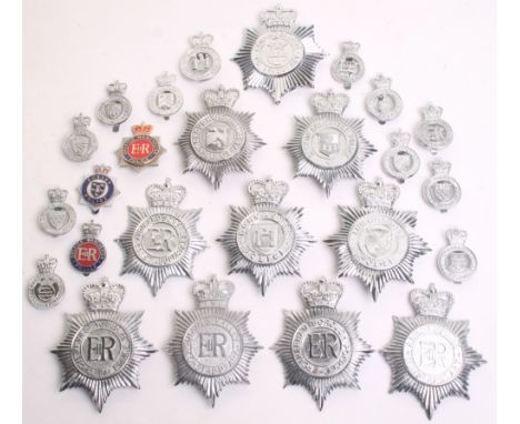 Quantity of Obsolete British Police Helmet Plates/Cap Badges all being EIIR period, Various forces including, Doncaster polic