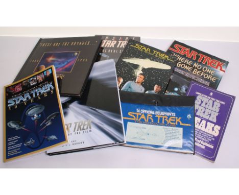 Selection of Star Trek Related Books, including inside Star Trek the inside story, Star Trek the Art of the Film, Star Trek 3