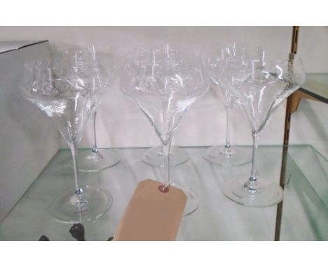 DRINKING GLASSES, a set of twelve wine, twelve cocktail and twelve flutes, with etching. (36)