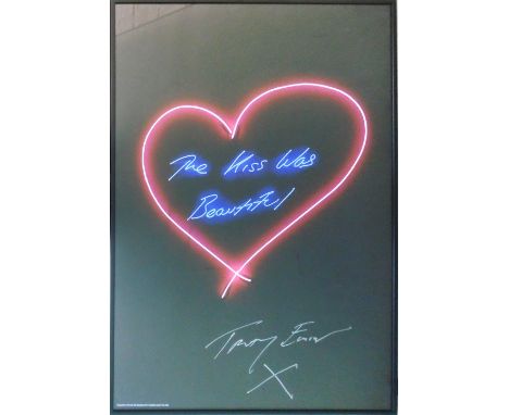 TRACEY EMIN, 'The kiss was Beautiful', lithograph, signed lower right, edition of 500, 70cm x 50cm, framed and glazed. (Subje
