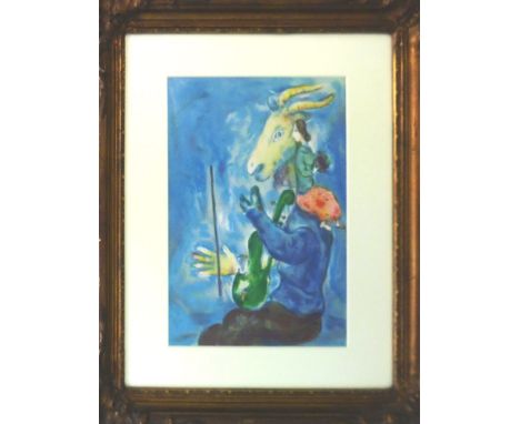 MARC CHAGALL, 'Spring', lithograph in colours, 35cm x 26cm, in carved and glazed frame.