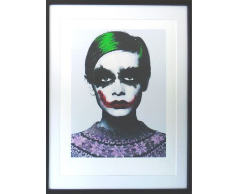 ADDY, 'Twiggy', giclee print, hand signed and numbered in pencil, limited edition 18/25, printed on Hahnemuhle German etching