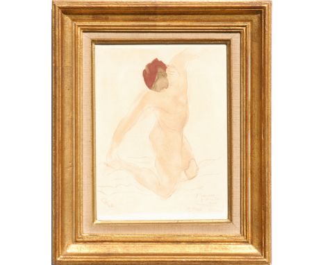 AUGUSTE RODIN, 'Nude', 1945, pochoir and lithograph, limited edition of 2500, 2299/2500, with justification page verso, 24cm 