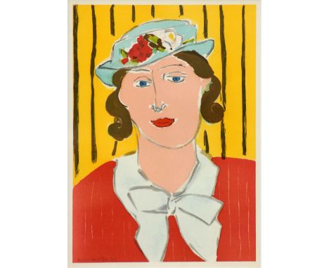 HENRI MATISSE, 'Femme au chapeau', lithograph, signed in the plate, 32cm x 23cm, framed and glazed.(Subject to ARR - please s