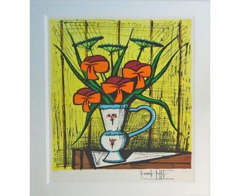 BERNARD BUFFET, 'Pensees et ombelles',1987, original lithograph on Arches watermarked paper, signed lower right in pencil, 'E