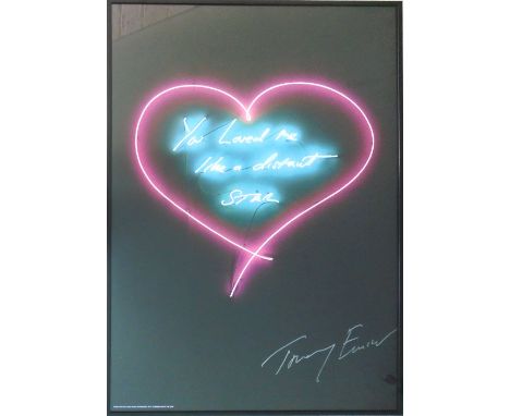TRACEY EMIN, 'You Loved me Like a Distant Star', lithograph, signed lower right, edition of 500, 70cm x 50cm, framed and glaz