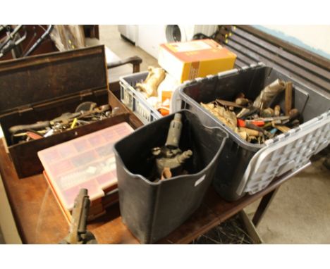 A QUANTITY OF ASSORTED TOOLS, ETC 