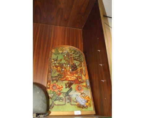 A VINTAGE WOODLAND ANIMAL THEMED BAGATELLE, understood to be Russia Soviet period