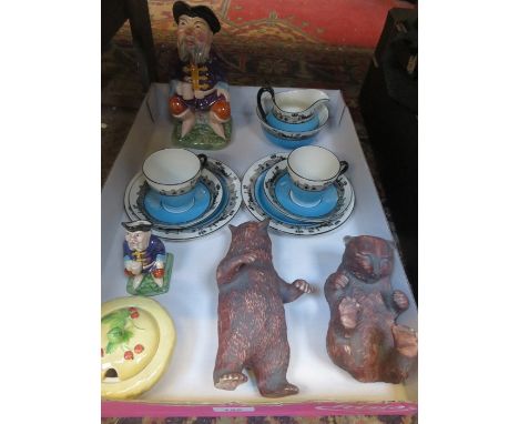 SUNDRY CERAMICS INCLUDING SCOTTISH PART TEA SET, TOBY JUG AND CARLTONWARE POT AND COVER, ETC. 