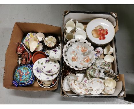 2 Boxes of China – Ornaments, plates, cups and jugs etc