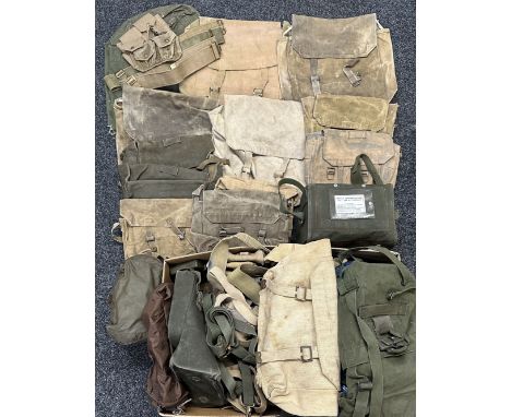 WW2 British 1937 Pattern and other later 58 pattern webbing. Large packs, small packs, belts, Rifle ammo pouches, straps etc.