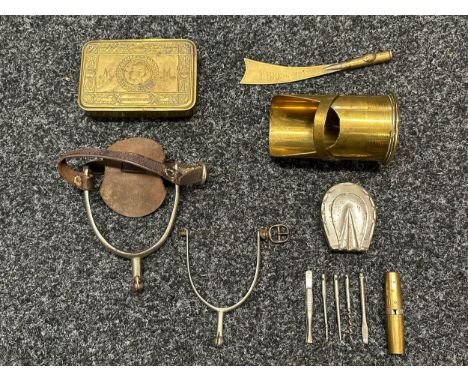 WW1 British Princess Mary's Gift Tin 1914, Miniature Trench Art Coal Scuttle made from a 6pd shell case, Trench Art Letter Op