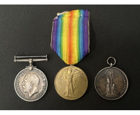 WW1 British War Medal and Victory Medal to 28517 Clp W Boon, RAMC along with an Army Temperance Medal India. Original ribbon 