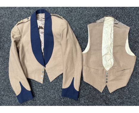 British Indian Army Officers Mess Dress Jacket &amp; waistcoat ranked as Lt. No collar dogs. No makers mark or date. 