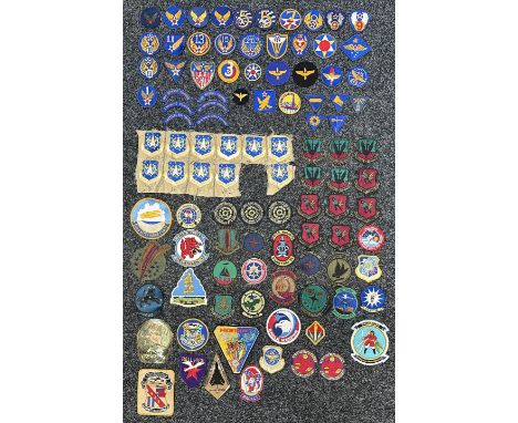 WW2 USAAF Shoulder Sleeve Insignia &amp; Later Pocket Patches, Post War US Army Subdued Shoulder Sleeve Insignia. Includes WW