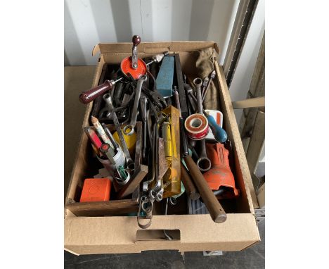 Selection of tools, spanners, saw blades and other tools