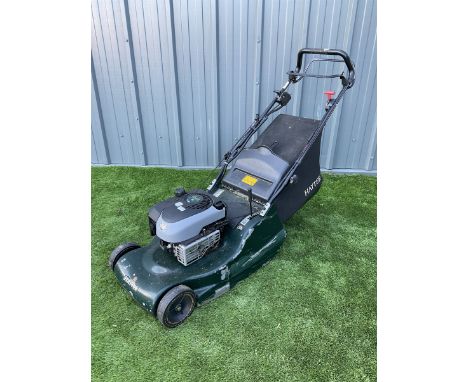 Hayter Harrier 48 petrol rotary lawnmower, with roller