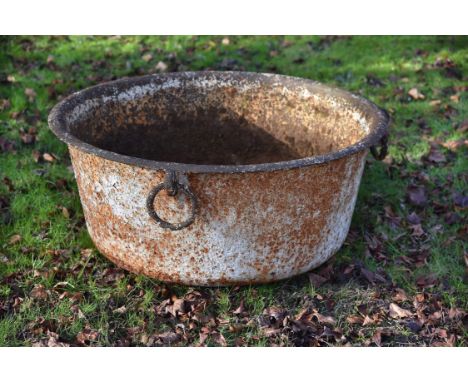 
	
		A large cast iron planter by Ransomes of Ipswich, late 19th century or early 20th century, the circular body with everte